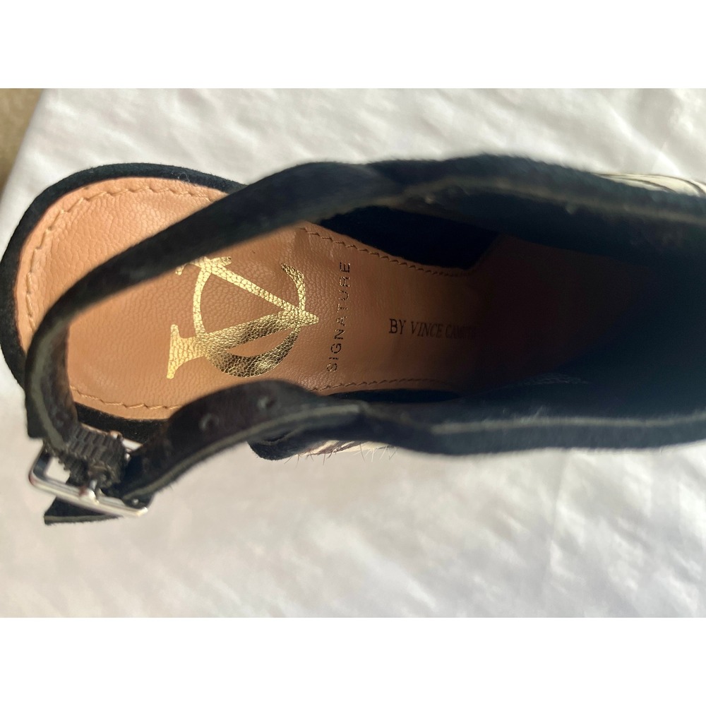 VC Signature Vince Camuto Zebra Calf Hair Slingback Shooties Heels Pumps 6.5 - Picture 6 of 12